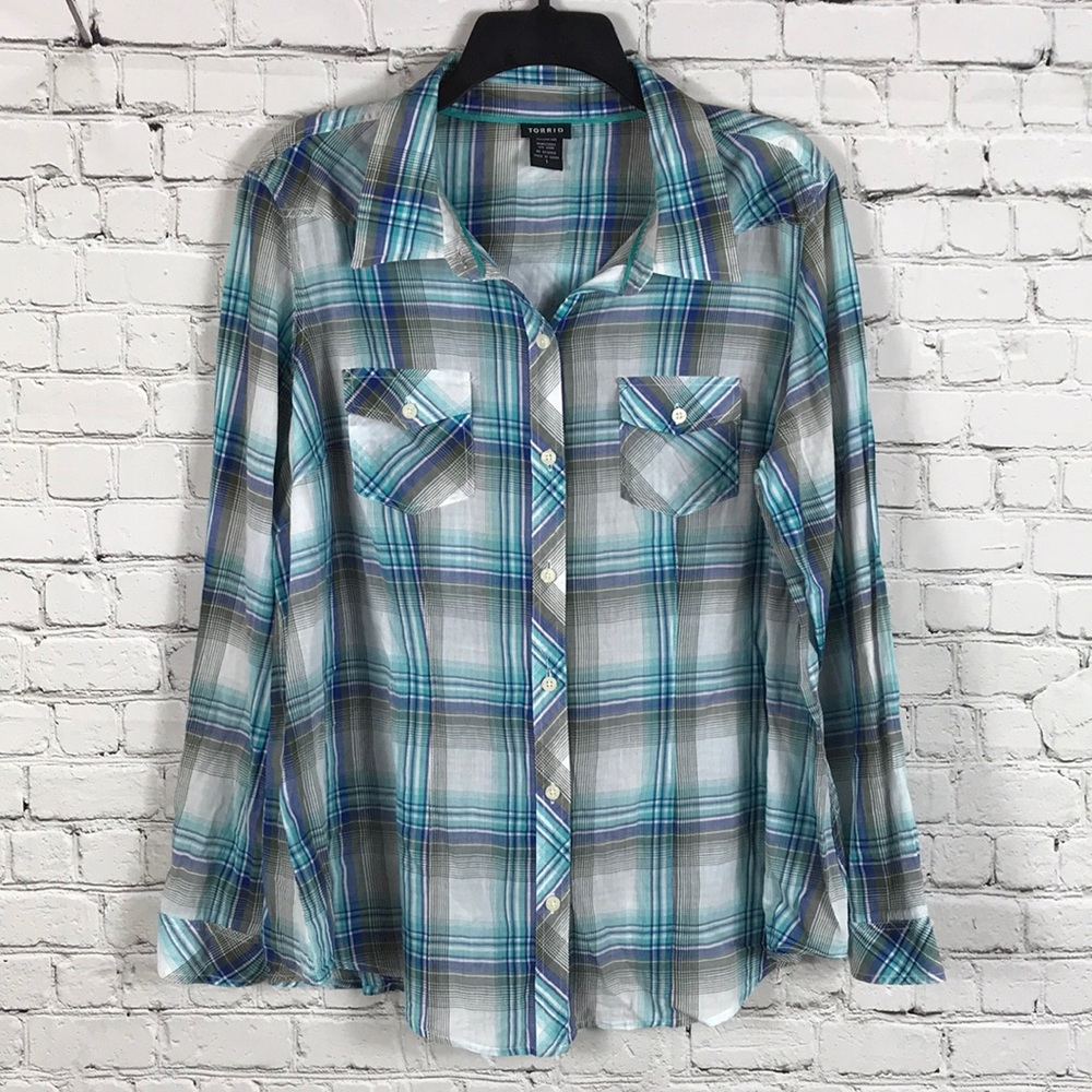 Torrid Sz 1 Button Up Long Sleeve